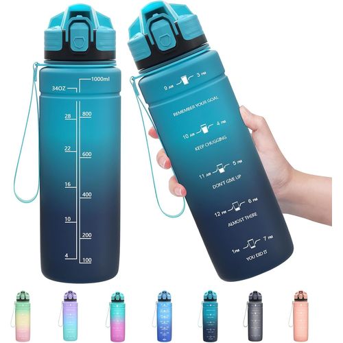 Eryi-Gourde Sport, Bouteille Eau Plastique Réutilisable Sans Bpa, 500ml/700ml/1000ml/1500ml, Anti Fuite Gourde Pour Enfant & Adulte, Convient Pour Randonnée, École, Bureau, De Plein Air, Fitness