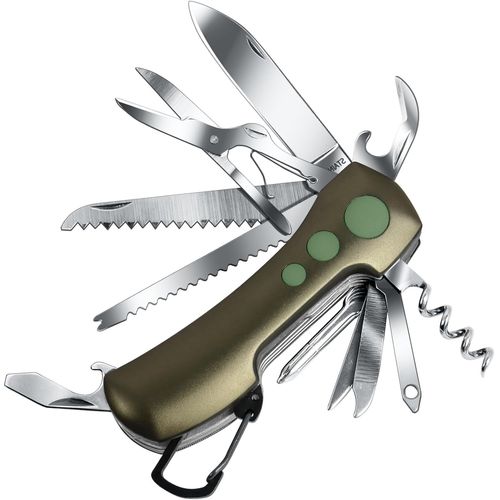 ERYI-Couteau Suisse Multifonction 15 En 1 - Couteau Pliant Avec Tournevis, Ciseaux, Tire-Bouchon, Scie