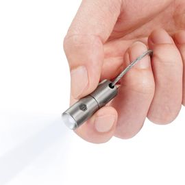 Eryi-Kf00 Mini Lampe De Poche À Led En Titane, 15 Lumens, Lampe Torche Électrique Étanche, Taille De Poche, Mode Unique Pour Le Camping, La Randonnée (Argent)