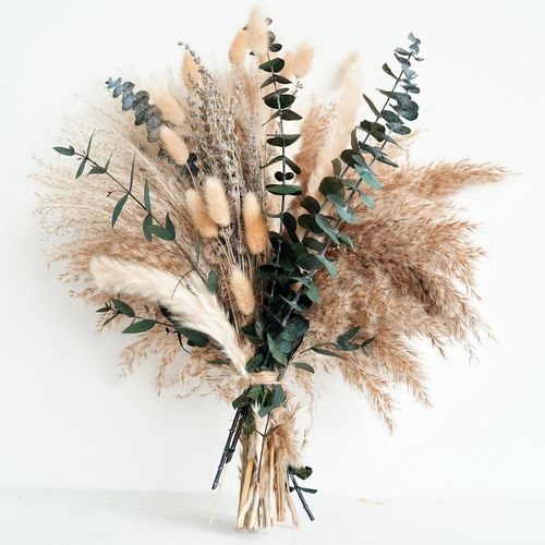 ERYI-Herbe De La Pampa Verte - Décoration De Table Pour Salle À Manger Et Salon - Fleurs Séchées Et Artificielles - Petite Décoration Quotidienne D'Été