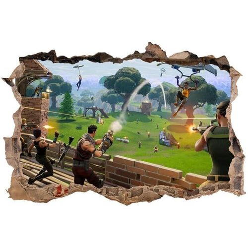 Eryi-Autocollant Mural 3d Pour Chambre D'enfant - Décoration Murale Autocollante Pour Jeu Vidéo - Fournitures De Fête D'anniversaire
