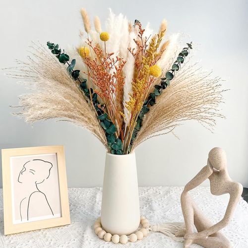 ERYI-Pampa Séchées Naturelles Décoration, 75 Pièce Bouquet Fleurs Séchées Pampa Fleurs De Décoration Boho Decoration Pour Maison, Mariage, Chambre,Vacances, Fête