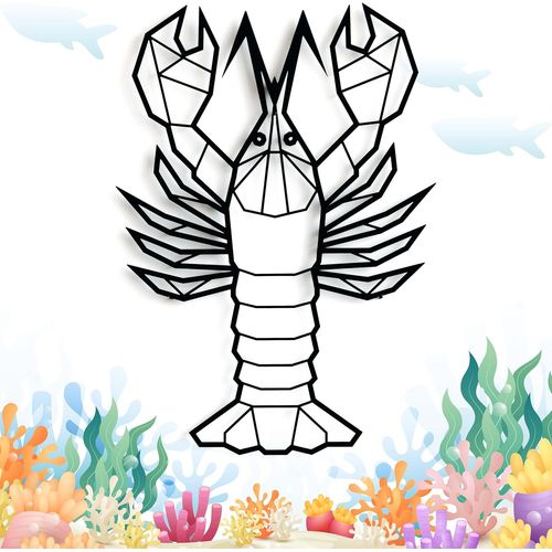 Eryi-Homard Sculpture En Métal Ornement Mural Élément Décoratif Affiche, Souvenir, Affiche, Décoration, Animaux Marins, Cadeau Pour Amateurs De Mer Et Océan, Explorateurs, Pêcheurs.