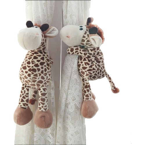 ERYI-Lot De 2 Embrasses De Rideaux En Forme D'Animal De Dessin Animé Pour Chambre D'Enfant Ou Bureau Décoration De Fenêtre De Chambre D'Enfant Girafe