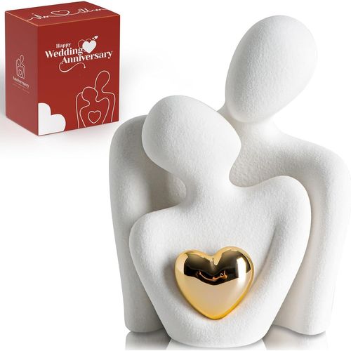 Eryi-Décoration De Chambre À Coucher Pour Couples, Décoration De Meuble Tv, Statue Et Sculpture En Porcelaine Pour Couple - Figurine Romantique D'anniversaire De Mariage, Spectacle D'amour,