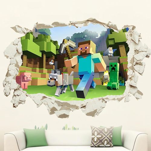 ERYI-Autocollants Muraux De Dessin Animé Pour Chambre D'Enfant, Sticker Mural Pour Fenêtre, Autocollant Mural De Jeu Vidéo, Autocollant Mural De Dessin Animé, Décoration Murale De Chambre D'Enfant