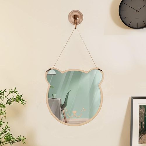 ERYI-Miroir Enfant Design Mignon Avec Ours - Décoration Murale Ludique Pour Chambre Bébé Fille - Miroirs 3D Autocollants En Bois Artisanal -Miroir Mural Pour Chambre Et Salle De Bain - Diy Déco Enfan