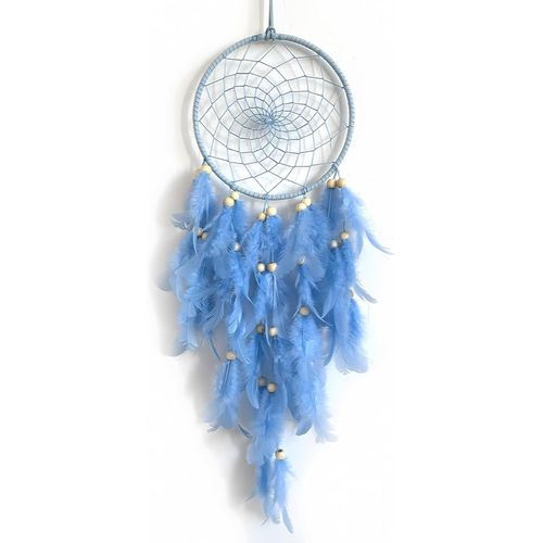 ERYI-Attrape-Rêves Pour Fille - Fait À La Main - Attrape-Rêves - Tapisserie Murale Tissée - Style Bohème - Kit De Bricolage Pour Chambre À Coucher Et Salon - Bleu