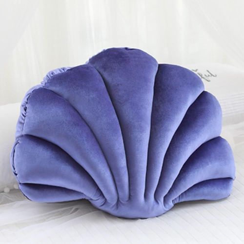 ERYI-Coussin Décoratif En Forme De Coquillage Pour Canapé, Lit, Chaise, Salon, Chambre À Coucher, Bureau, Coussin De Sol (33 X 25,4 Cm) (Violet)