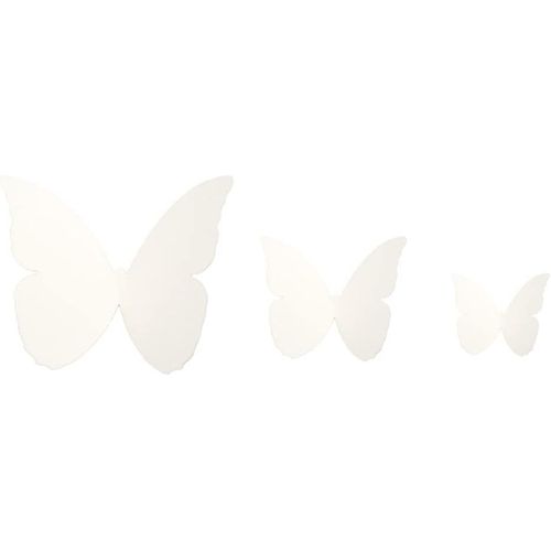 ERYI-Lot De 48 Autocollants Muraux 3D En Forme De Papillon Amovibles, Pour La Maison, Le Mariage, Le Salon, La Chambre D'Enfant, La Cuisine, La Fenêtre, Les Meubles De Fête, Décoration Murale, Blanc