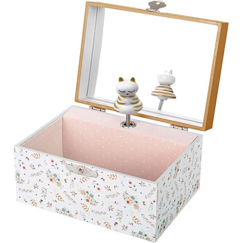 ERYI-- Boite A Musique Enfant - Boite A Bijoux Et Tresors Musicale Chat Lutin Petit Pois - Cadeau De Naissance - Le Printemps De Vivaldi