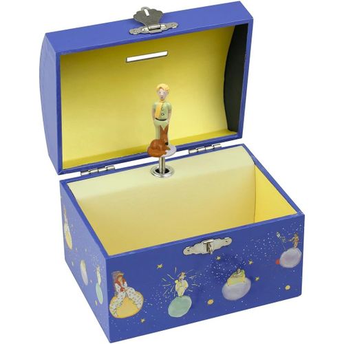 ERYI-- Le Petit Prince. Saint Exupéry - Tirelire À Cadenas & Boîte À Trésors Musicale - Idéal Cadeau Enfant - Musique Le Printemps De Vivaldi - Colori Bleu