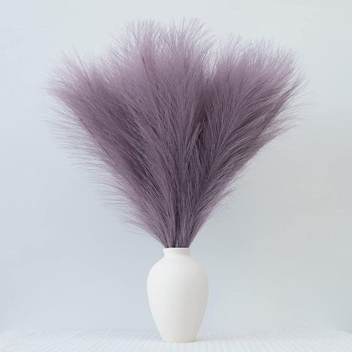 ERYI-Herbe De La Pampa 30 Pièces Pampa Rose Fleurs Séchées Herbe De La Pampa Fleur Sechees Naturel Décoration Fleur Sechees, Pampa Pour Mariage Maison Décor Bohème Salon(Violet)