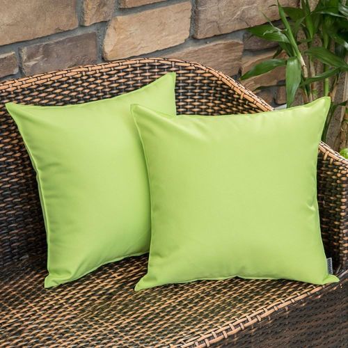 Eryi-2 Pièces Housse De Coussin D'extérieur En Polyester Doux Taie D'oreiller Imperméable Décoratif Confortable Pour Maison Chambre Bureau Jardin Balcon 45x45 Cm Feuillage