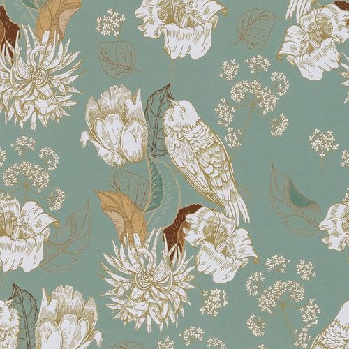 ERYI-Papier Peint Adhesif Mural, Fleur Feuille Papier Adhesif Pour Meuble 44Cm X 300Cm, Imperméable Pvc Vinyle Autocollant Film Pour Mur Cuisine Salle De Bain Comptoir