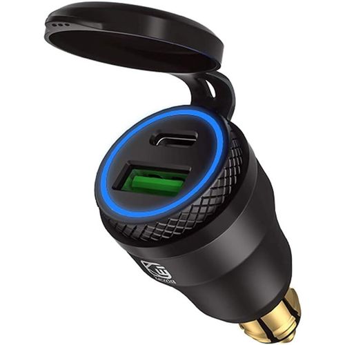 ERYI-Adaptateur Usb Allume-Cigare - Pour Moto Bmw, Din/Hella - Fiche Ue Usb C Pd 3.0 & Qc 3.0