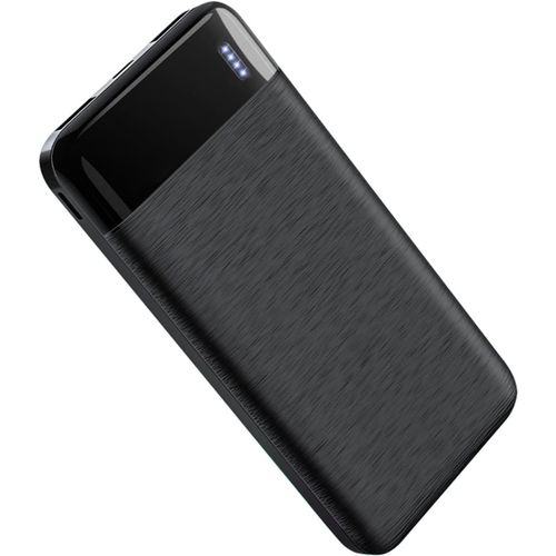 Eryi-Power Bank 10000mah Mince Petite Batterie Externe 2.4a Chargeur De Téléphone Portable Portable Pour Iphone Samsung Galaxy One Plus Xiaomi Ipad Android Plus (Noir, 1-Pak)