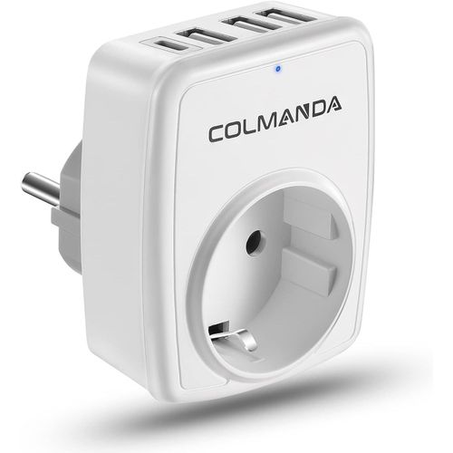 ERYI-5 En 1 Chargeur Usb Murale Prise, Prise Multiple Secteur Avec 1 Type C Et 3 Ports Usb, Adaptateur Usb Bloc Multiprise Cube 4000W Pour Domicile Cuisine Bureau