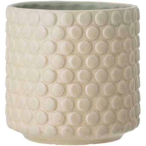 ERYI-Pot De Fleur Dotty - Pots De Fleurs Décoratifs Couleur Pour Intérieur Style Rétro Créatif M (12,5 Cm Ø), Vert Clair, Céramique