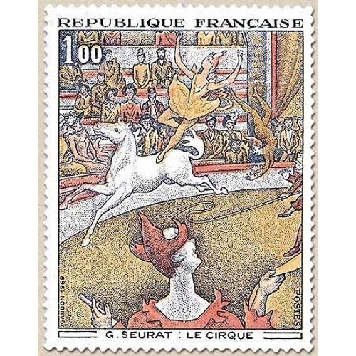 France 1969, Très Beau Timbre Neuf** Luxe Yvert 1588a - Tableau De Seurat - Le Cirque -