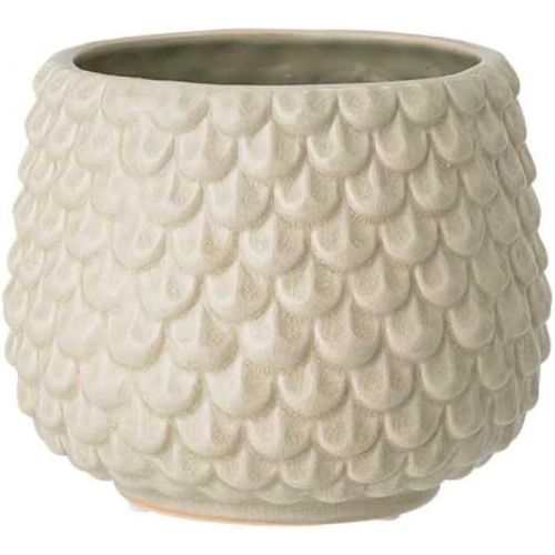 Eryi-Pot De Fleur Pino - Pots De Fleurs Décoratifs Couleur Pour Intérieur Style Rétro Créatif M (13,5 Cm Ø), Vert Clair, Céramique
