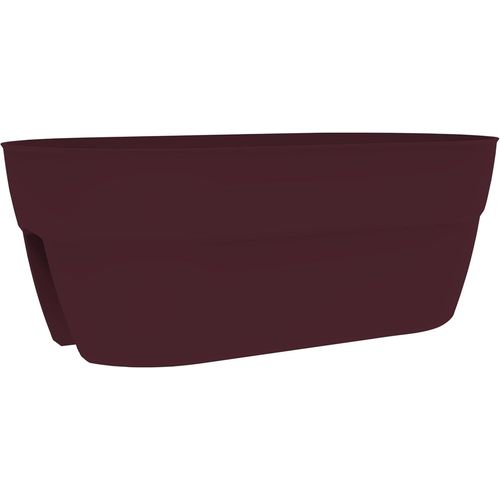Eryi-- Jardinière Cavalière Osaka 19,5 L - Système De Fixation Simple Et Breveté - Pour Balcons Et Rambardes - 56 X 30,1 X H.20,6 Cm - Rouge Bourgogne