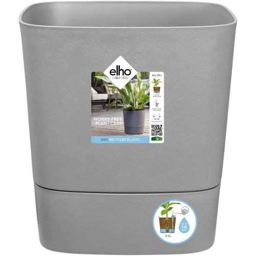 ERYI-Greensense Aqua Care Carré 30 - Pot De Fleurs Pour Intérieur & Extérieur - Ø 29.5 X H 30.2 Cm - Gris/Ciment Clair