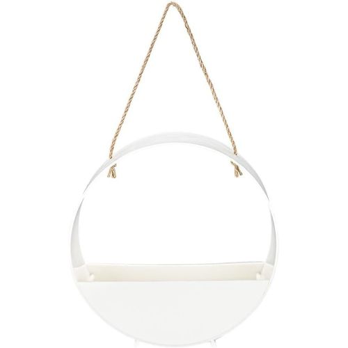 ERYI-Pot De Décoration - Panier À Fleurs, Pot Pour Plante - Plastique - Blanc - Diamètre : 19,1 Cm - Profondeur : 6,4 Cm