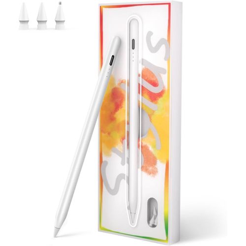 Eryi-Stylet Pour Ipad Avec Recharge Magnétique Sans Fil, Rejet De La Paume Et Sensibilité À L'inclinaison, Pencil Pour Ipad 6-10e, Ipad Mini 5/6e, Ipad Air 3-5e, Ipad Pro 11""/12.9""(3-6e)