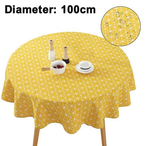 Nappe ronde r¿¿sistante ¿¿ l'eau, couverture de table ¿¿ manger