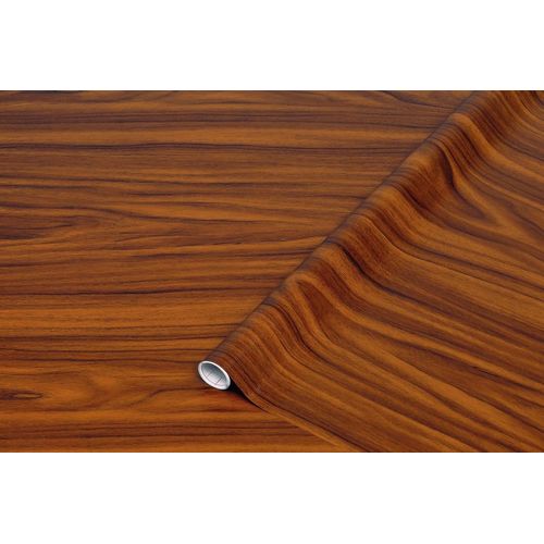 ERYI-Papier Adhésif Pour Meuble Effet Bois Noyer Or - Film Autocollant Décoratif Rouleau Vinyle - Pour Cuisine, Porte, Table - Décoration Revêtement Peint Stickers Collant - 90 Cm X 2,1 M
