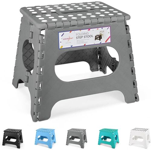 Eryi-27cm Tabouret Pliable Pour Enfant - Marche Pied Enfant Pliable Tabouret En Plastique Chaise Pliante Tabouret Pliable Tabouret Étape Tabouret Pied Tabouret Pour Enfants (Gris)