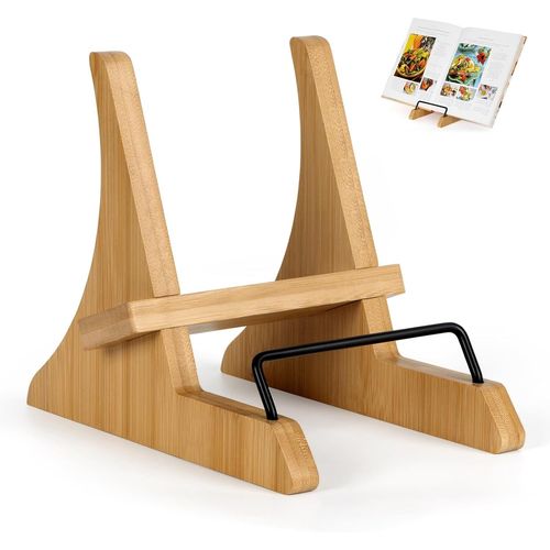 Eryi-Support Livre De Cuisine Pour Comptoir De Cuisine, Porte Livre En Bambou, Présentoir Livre Démontables, Support Livre Ouvert ¿ Nouveau Design