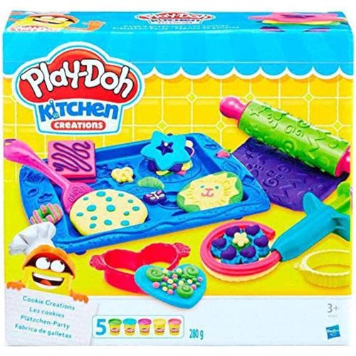 ERYI-Kitchen Creations Coffret Biscuits En Fête Avec 10 Accessoires De Cuisine Factices Et Pâte À Modeler