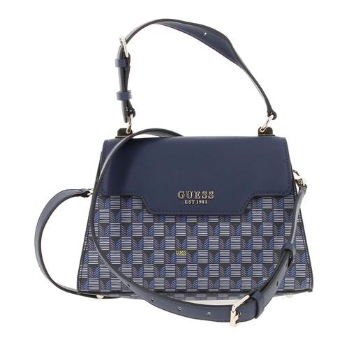 Sac à main Guess Hallie top handle flap Bleu moyen