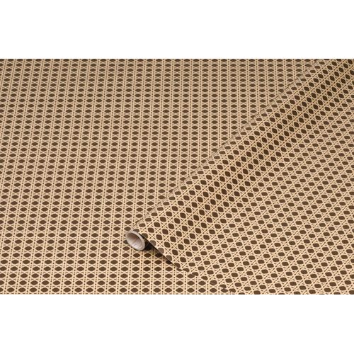 ERYI-Papier Adhésif Pour Meuble Décor Tissé Canne - Film Autocollant Décoratif Rouleau Vinyle - Pour Cuisine, Porte, Table - Décoration Revêtement Peint Stickers Collant - 45 Cm X 2 M