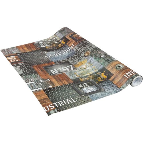 ERYI-Papier Adhésif | Industriel Bois Aspect Métal | 45 Cm X 2 M, Épaisseur 95¿ | Film Autocollant Pour Meuble Et Cuisine, Film Décoratif, Papier Peint | Pvc Sans Phtalates | Fabriqué En Ue