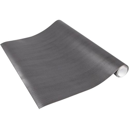 ERYI-Vénilia Papier Adhésif Gris-Noir Rayé Rayures - 45Cm X 1,5M - Épaisseur 260¿, Film Autocollant Pour Meuble Et Cuisine, Film Décoratif, Papier Peint, Pvc Sans Phtalates, Fabriqué En Ue