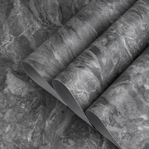 ERYI-Papier Peint Autocollant Aspect Marbre Gris,Sticker Imperméable Pour Meubles,Texture Ardoise Grise,Mat,Épais,30Cmx2M,Autocollant Mural En Vinyle,Film Décoratif Pour Bureaux, Salles De Location