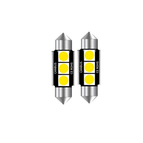 Magnet 2 Ampoules, C5w 36mm,Type Canbus Anti-Erreur, 3 Led Smd, 12v Intérieur, Plafonnier, Boite À Gant - Auto Et Moto