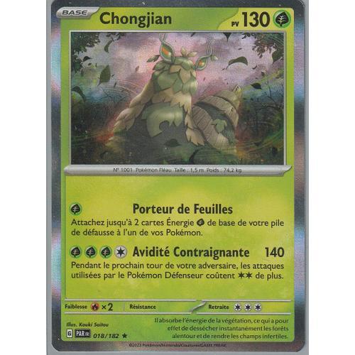 Carte Pokémon - Chongjian - 018/182 - Holo-Rare - Ev4 Faille Paradoxe -
