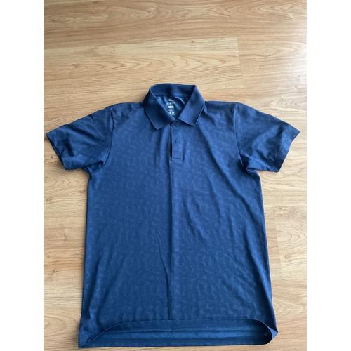 Polo À Manches Courtes 100% Polyester Bleu Taille M Marque Uniqlo 