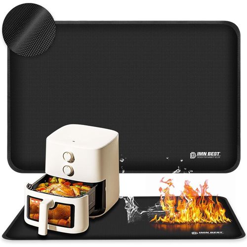 ERYI-Tapis Résistant À La Chaleur, Tapis Résistant À La Chaleur Pour Friteuse À Air, Tapis En Silicone Ignifuge 45 X 35 Cm Pour Plans De Travail De Cuisine, Protecteur De Plan De Travail, Antidérapan