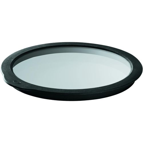 Eryi-Couvercle Fraîcheur En Verre Avec Bord En Silicone - Couvre Tout Alimentaire Pour Fermer Saladiers, Bols, Casseroles - Passe Au Lave-Vaisselle, 20 Cm, Noir