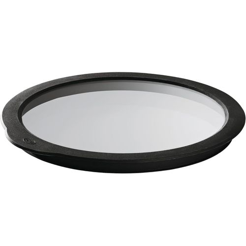 Eryi-Couvercle Fraîcheur En Verre Avec Bord En Silicone - Couvre Tout Alimentaire Pour Fermer Saladiers, Bols, Casseroles - Passe Au Lave-Vaisselle, 16 Cm, Noir