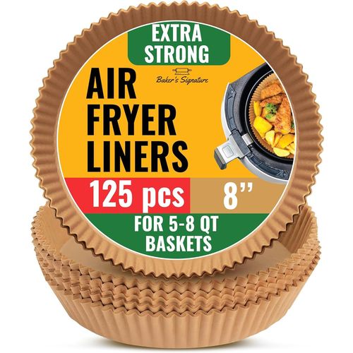 ERYI-Papier Cuisson Air Fryer Pour Ninja Et Plupart Des Paniers 125 Feuilles Jetables, Compatible Avec Powerxl \U2013 20 Cm Rondes Papier Sulfurisé Moule Air Fryer - Accessoires Air Fryer