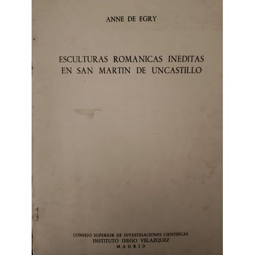 Esculturas Romanicas Ineditas En San Martin De Uncastillo