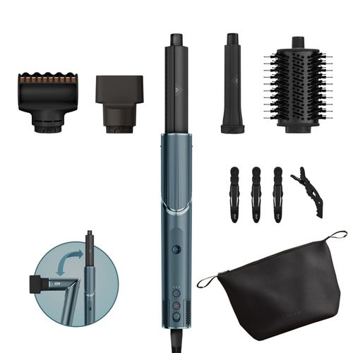 Shark Hd450tleu Brosse Soufflante Et Fer À Lisser Multistyler À Chaleur Bleu 1400 W 2,44 M