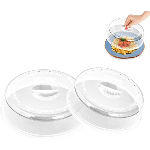 ERYI-2 Tailles De Cloches Micro-Ondes Sans Bpa Pour Cuisine ¿ 2 Couvercles Micro-Ondes - Cloches Micro-Ondes De 24 Cm Et 27 Cm De Diamètre.