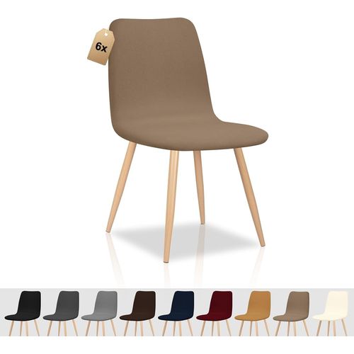 Eryi-Housse De Chaise Scandinaves Lot De 6 Housse De Chaise Extensible Salle À Manger Universel Amovible Durable Couverture De Chaise Sans Accoudoir Pour Cuisine Restaurant Déco,Couleur Auburn